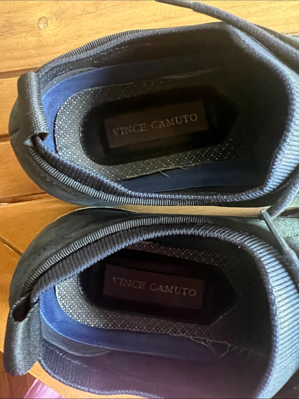 Vince Camuto Men's Dark Blue Suede Lace-Up Sneakers